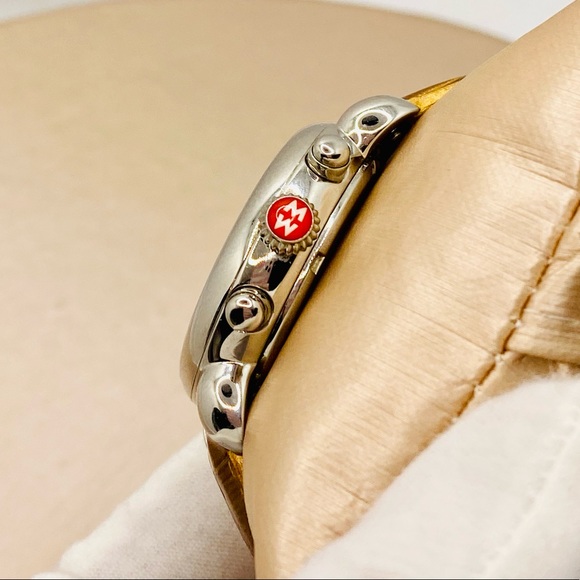 EUC Michele CSX 36mm Stainless Steel Chronograph Watch w/ Alligator Strap - Picture 5 of 16